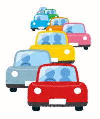 dessin
file de voitures