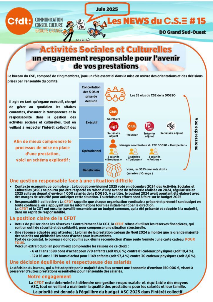 LES NEWS DU CSE DOGSO 15 P1