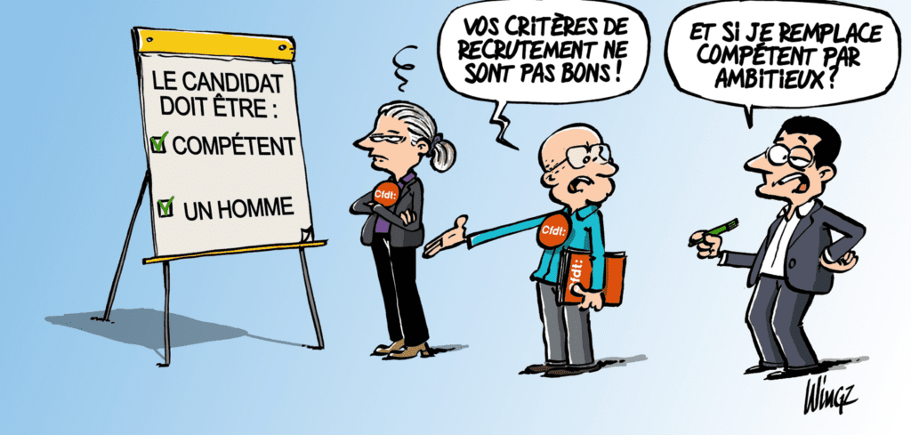 Dessin wingz : NÉGOCIATION POUR L’ÉGALITÉ PROFESSIONNELLE #5